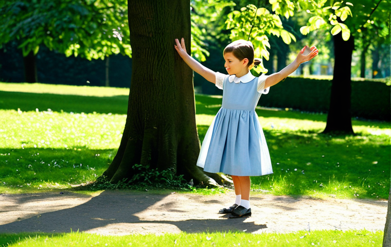 Brussels Childhood**

"A young girl resembling Audrey Hepburn, around age 5, fully clothed in a modest, classic children's dress of the 1930s, playing in a sunlit Brussels park with lush greenery, safe for work, appropriate content, perfect anatomy, correct proportions, professional photography, family-friendly, natural pose, well-formed hands, proper finger count, natural body proportions."

**