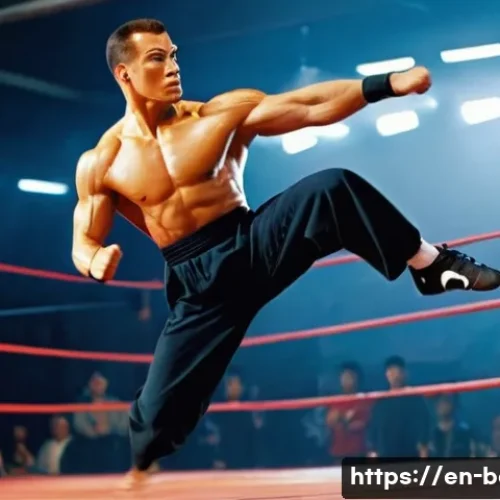 장 클로드 반담 - **Prompt 1: The Iconic High Kick**
    A powerful and dynamic action shot of Jean-Claude Van Damme i...