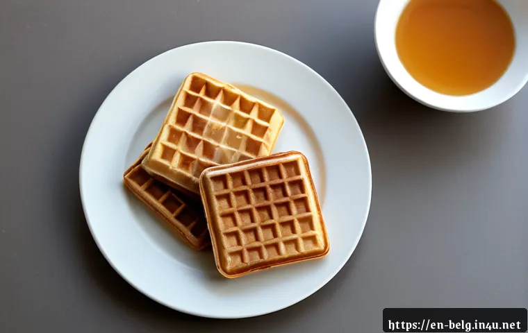 벨기에 와플 종류 - Photorealistic Belgian waffle comparison on a bright Belgian café table: one deep-pocketed Brussels ...
